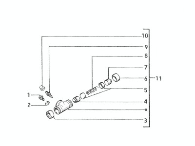 Front wheel brake cylinder